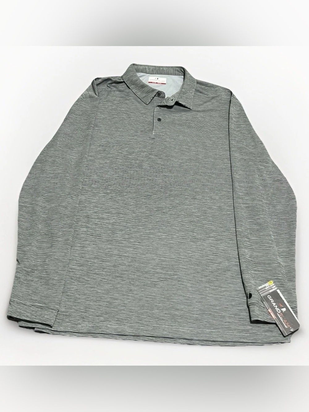 Grand Slam Performance Men's Gray Long Sleeve Shirt XL Short Sleeve Golf Shirt